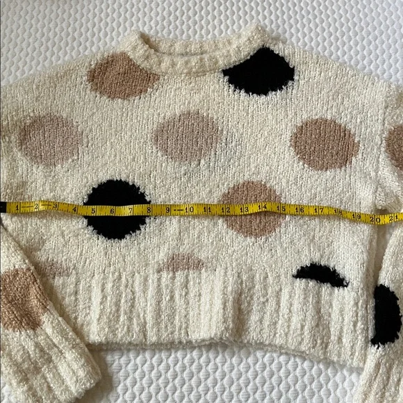 & Other Stories Cream Chunky Polka Dot Sweater - Picture 6 of 7